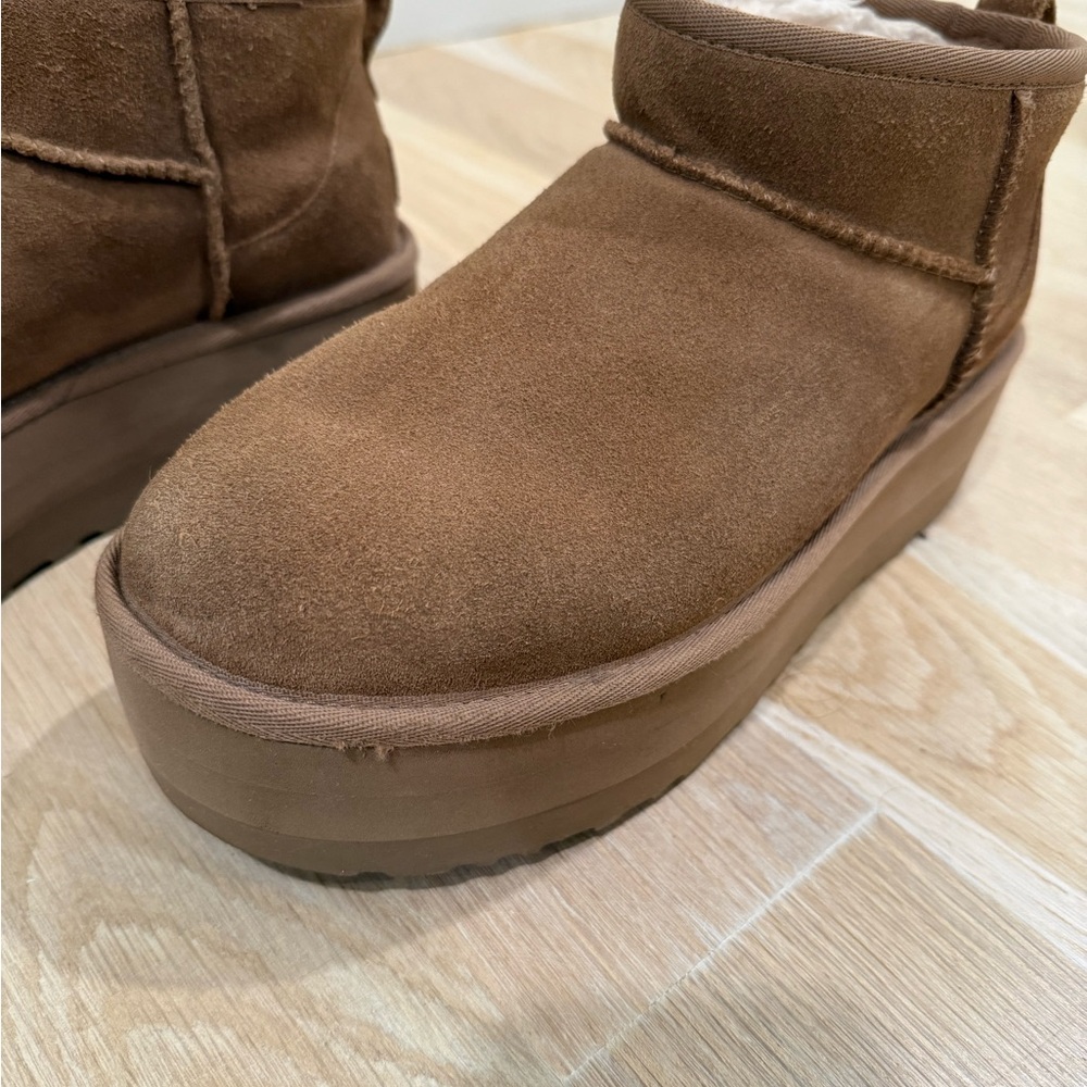 UGG Women's Tan chestnut Ulta mini Platform Boots - Picture 13 of 16